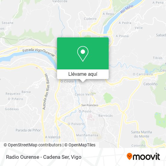 Mapa Radio Ourense - Cadena Ser