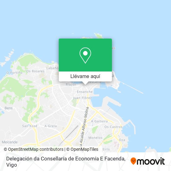 Mapa Delegación da Consellaría de Economía E Facenda