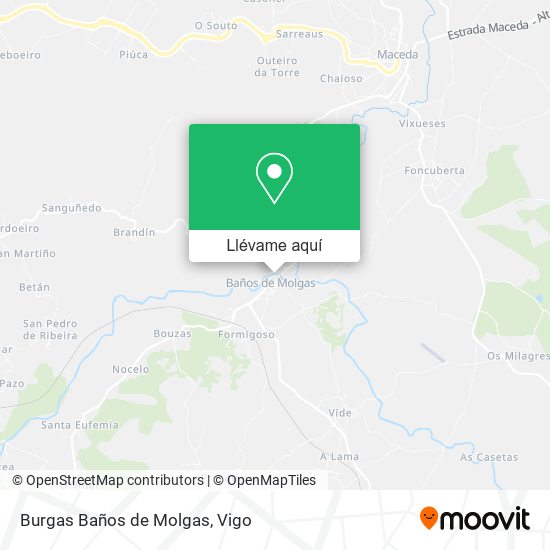 Mapa Burgas Baños de Molgas