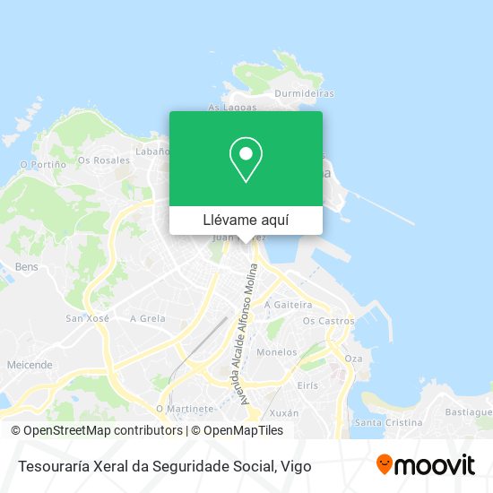 Mapa Tesouraría Xeral da Seguridade Social