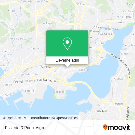 Mapa Pizzería O Paso