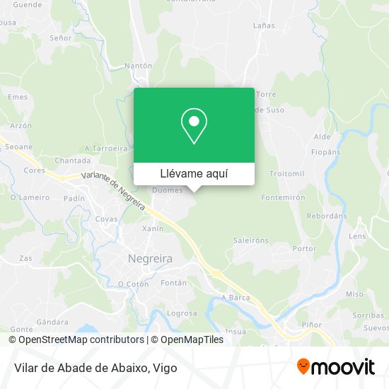 Mapa Vilar de Abade de Abaixo
