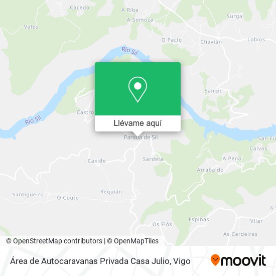 Mapa Área de Autocaravanas Privada Casa Julio