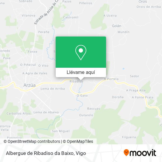 Mapa Albergue de Ribadiso da Baixo