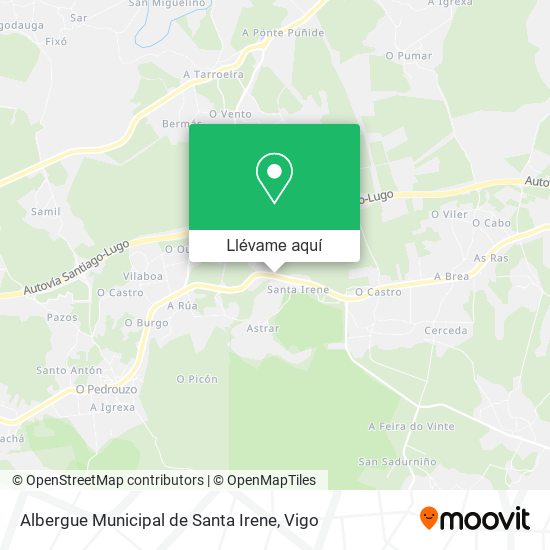 Mapa Albergue Municipal de Santa Irene
