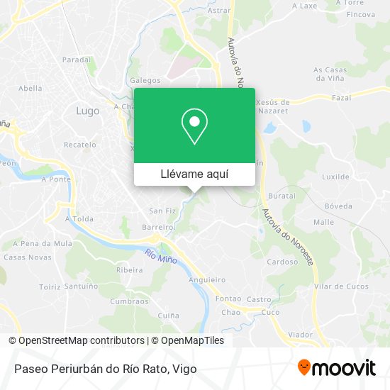 Mapa Paseo Periurbán do Río Rato