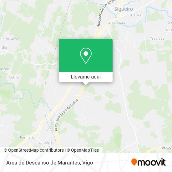 Mapa Área de Descanso de Marantes