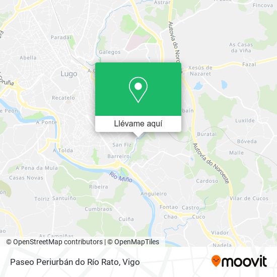 Mapa Paseo Periurbán do Río Rato