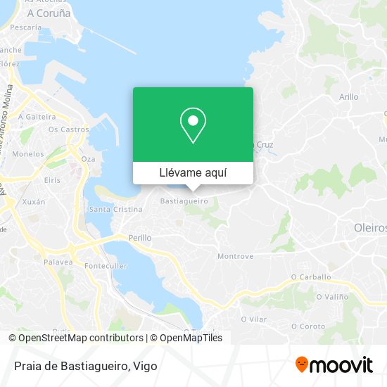 Mapa Praia de Bastiagueiro