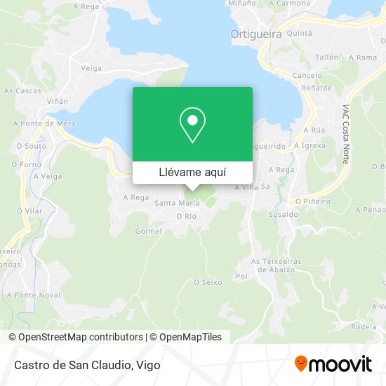 Mapa Castro de San Claudio