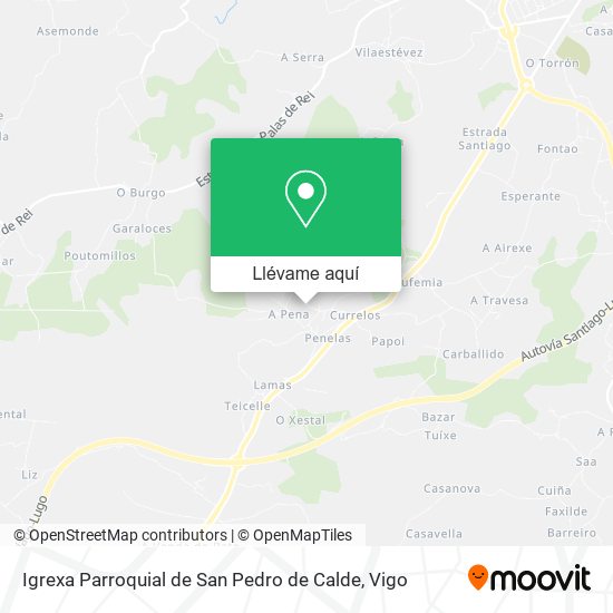 Mapa Igrexa Parroquial de San Pedro de Calde