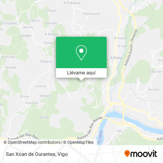 Mapa San Xoan de Ourantes
