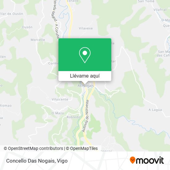 Mapa Concello Das Nogais