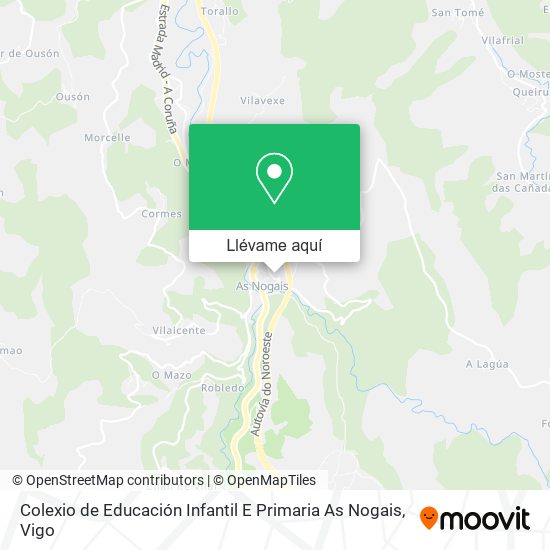 Mapa Colexio de Educación Infantil E Primaria As Nogais