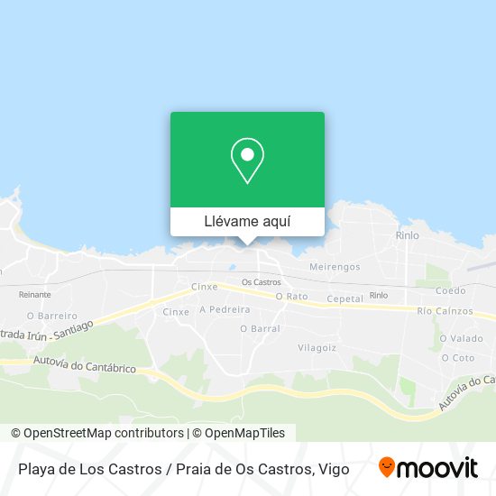 Mapa Playa de Los Castros / Praia de Os Castros
