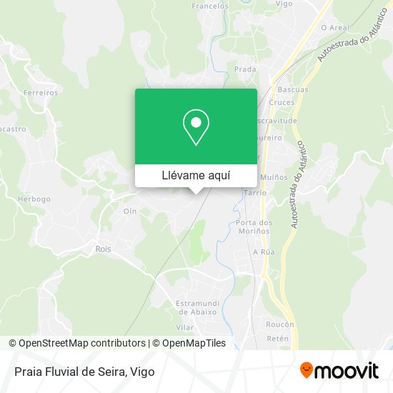 Mapa Praia Fluvial de Seira