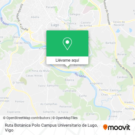 Mapa Ruta Botánica Polo Campus Universitario de Lugo