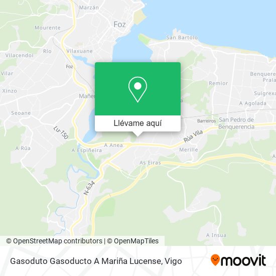 Mapa Gasoduto Gasoducto A Mariña Lucense