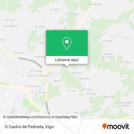 Mapa O Castro de Pedreda