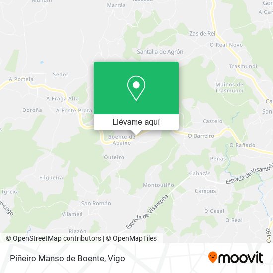 Mapa Piñeiro Manso de Boente