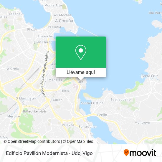 Mapa Edificio Pavillón Modernista - Udc