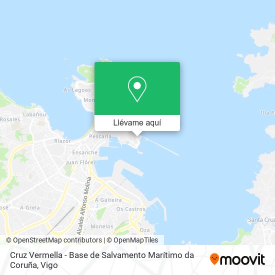 Mapa Cruz Vermella - Base de Salvamento Marítimo da Coruña