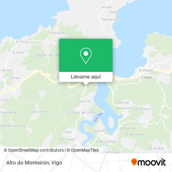 Mapa Alto do Monteirón