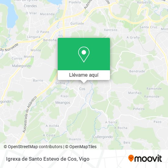 Mapa Igrexa de Santo Estevo de Cos