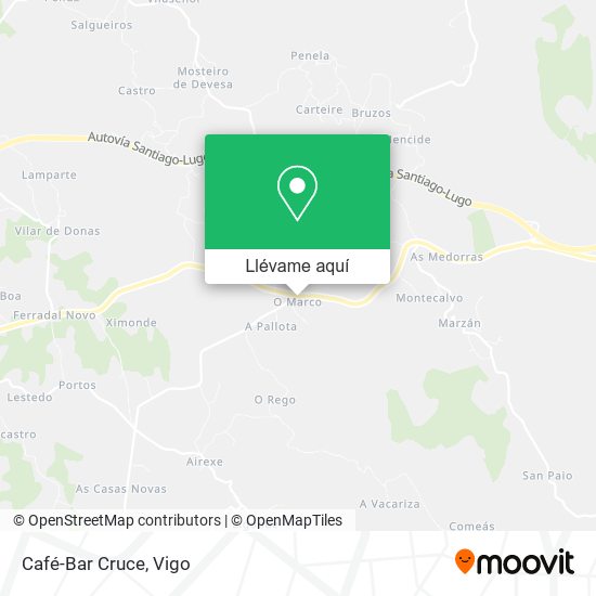 Mapa Café-Bar Cruce