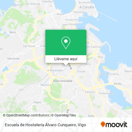 Mapa Escuela de Hostelería Álvaro Cunqueiro