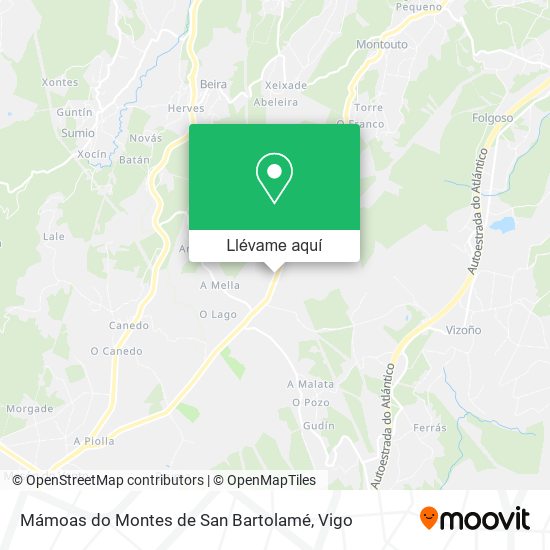 Mapa Mámoas do Montes de San Bartolamé