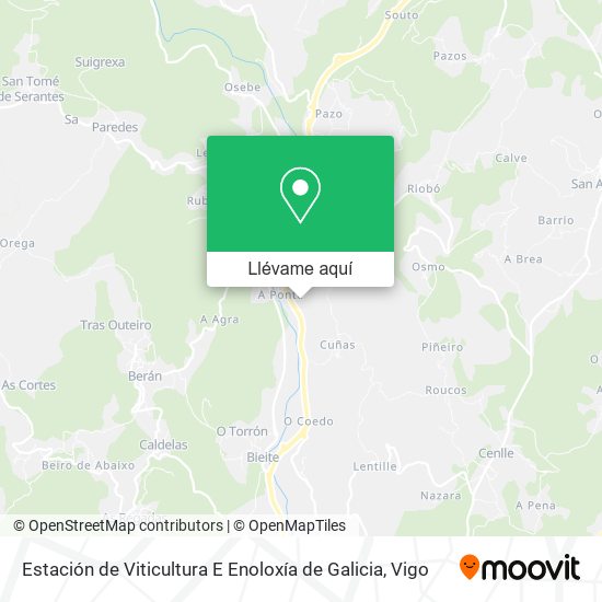 Mapa Estación de Viticultura E Enoloxía de Galicia