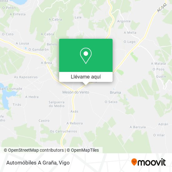 Mapa Automóbiles A Graña
