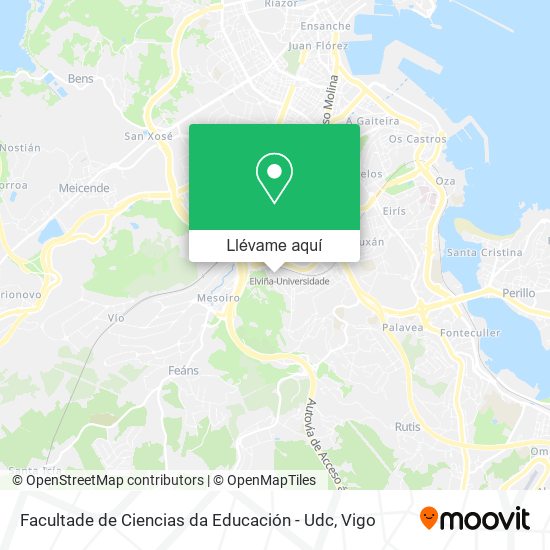 Mapa Facultade de Ciencias da Educación - Udc