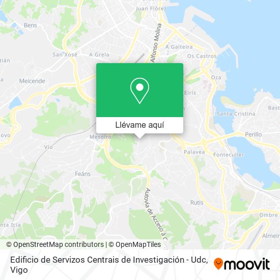 Mapa Edificio de Servizos Centrais de Investigación - Udc