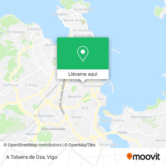 Mapa A Tobeira de Oza