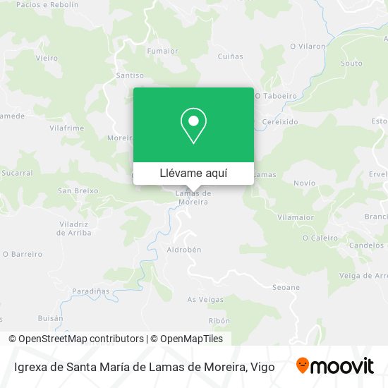 Mapa Igrexa de Santa María de Lamas de Moreira