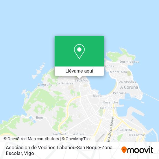 Mapa Asociación de Veciños Labañou-San Roque-Zona Escolar