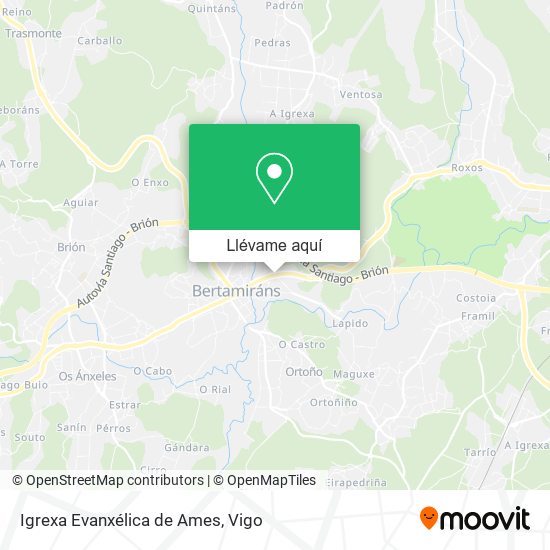 Mapa Igrexa Evanxélica de Ames