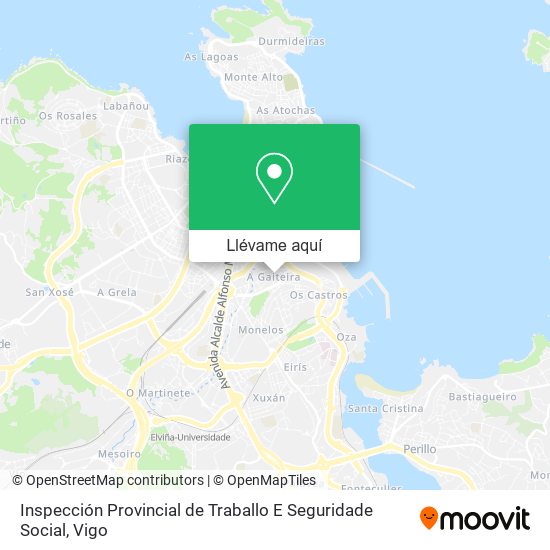 Mapa Inspección Provincial de Traballo E Seguridade Social