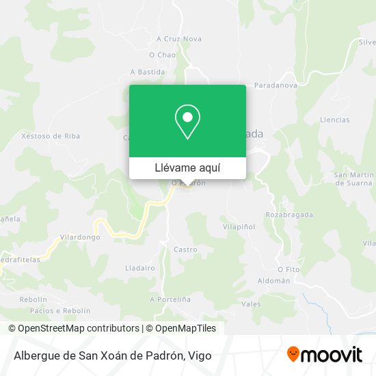 Mapa Albergue de San Xoán de Padrón
