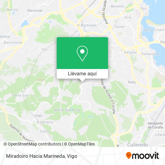 Mapa Miradoiro Hacia Marineda