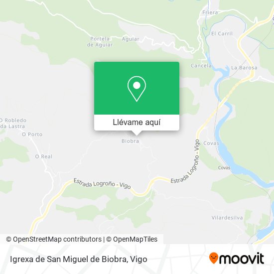 Mapa Igrexa de San Miguel de Biobra