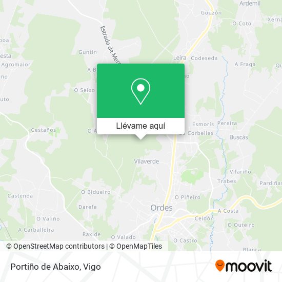 Mapa Portiño de Abaixo