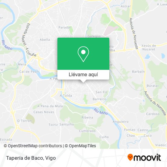 Mapa Tapería de Baco