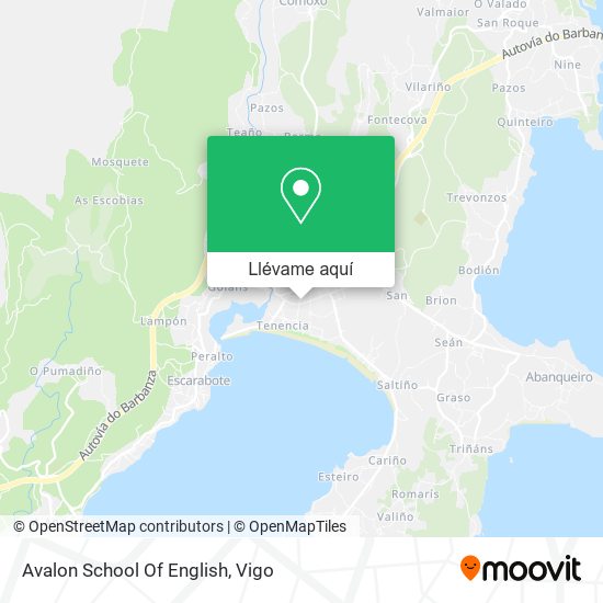 Mapa Avalon School Of English