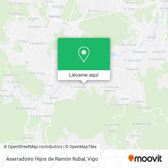 Mapa Aserradoiro Hijos de Ramón Rubal