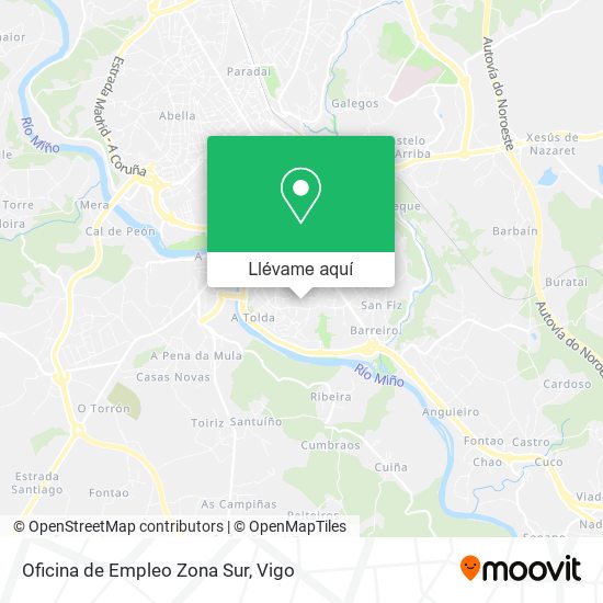 Mapa Oficina de Empleo Zona Sur