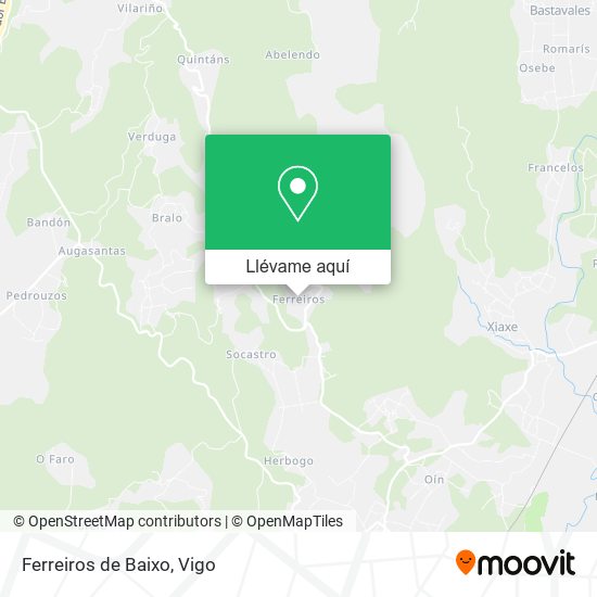 Mapa Ferreiros de Baixo