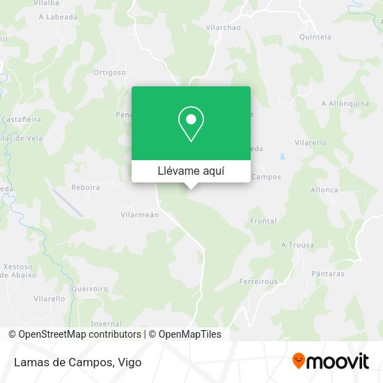Mapa Lamas de Campos